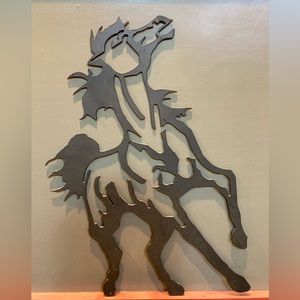 Hand Cut Steel Horse Sculpture